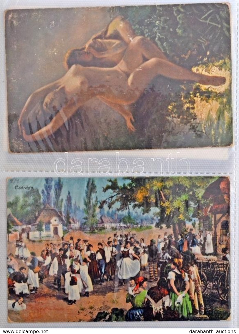 126 Db Régi M?vészlap Albumba Rendezve (az Albumban Még Kb. 72 Db Képeslapnak Van Hely)  / 126 Pre-1945 Art Postcards In - Sin Clasificación