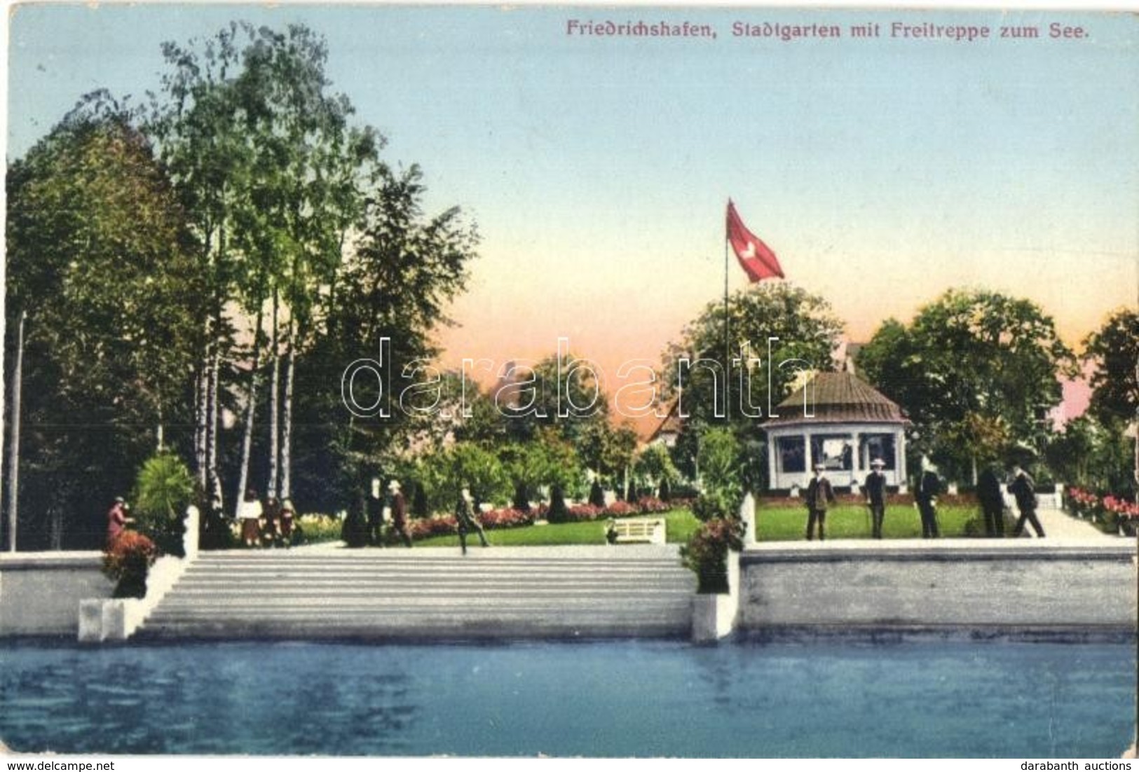 T2 Friedrichshafen, Stadtgarten Mit Freitreppe Zu See / Garden - Unclassified