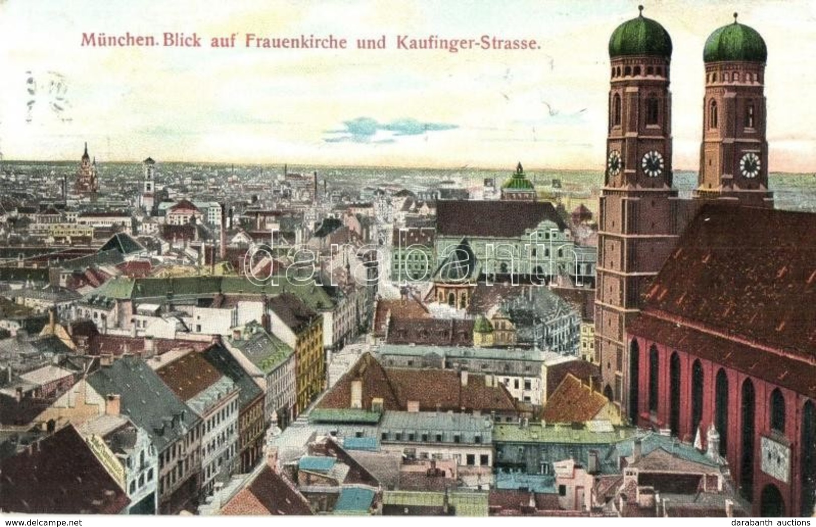 T2 München, Munich; Blick Auf Frauenkirche Und Kaufinger-Strasse / Church, Street View (EK) - Unclassified