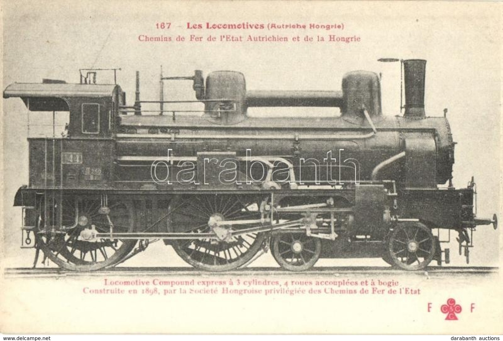 ** T1/T2 Les Locomotives No. 167., Chemins De Fer De L'Etat Autrichien Et De La Hongrie / Hungarian Locomotive - Unclassified