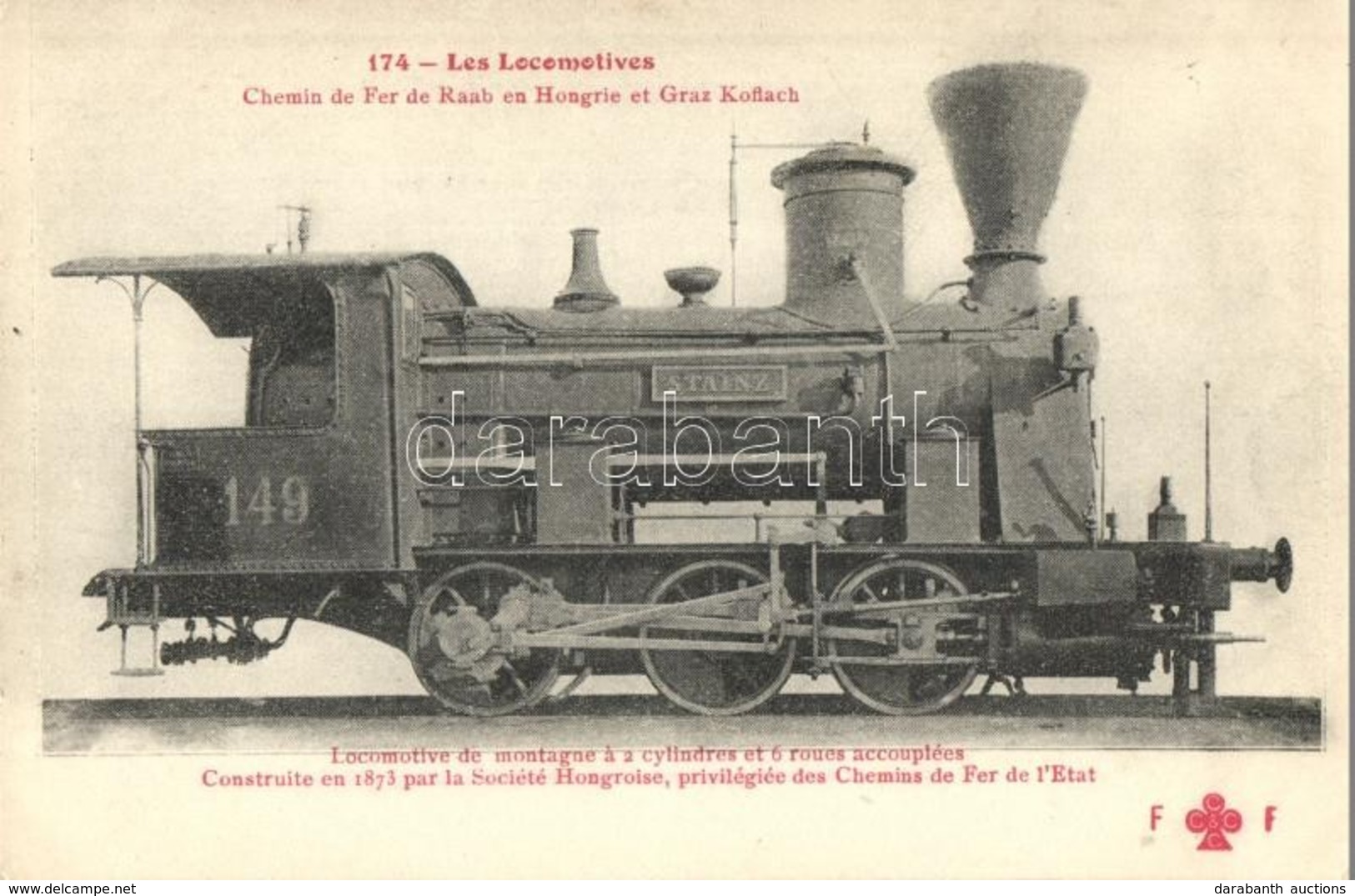 ** T2/T3 Les Locomotives No. 174., Chemin De Raab En Hongrie Et Graz Koflach / Hungarian Locomotive ,Stainz (EK) - Sin Clasificación