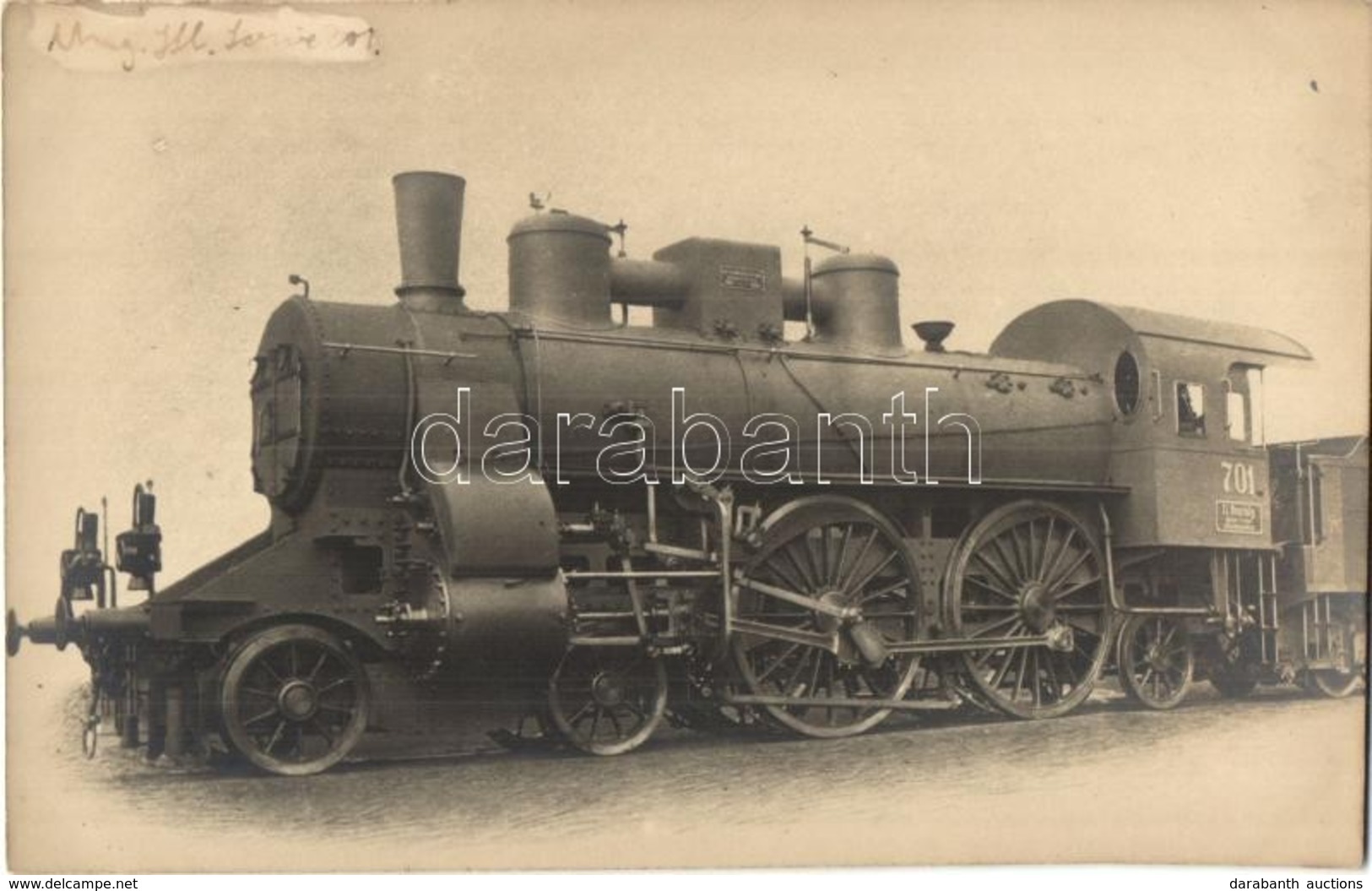 ** T2 Magyar Királyi Államvasutak 701-es Pályaszámú Mozdonya / Hungarian Railways Locomotive, Photo - Sin Clasificación