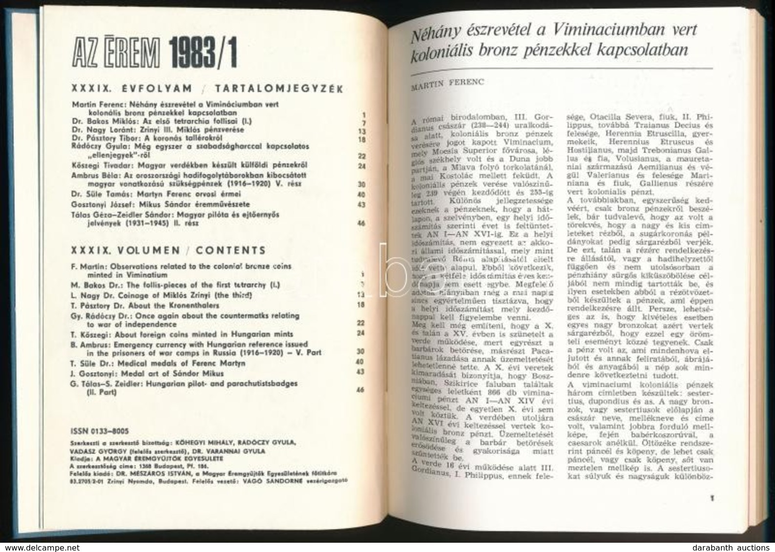 Az érem Cím? Folyóirat 1983-1986 Között Megjelent 8  Lapszáma, Egybekötve - Sin Clasificación