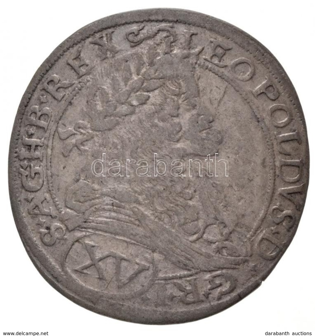 1676. 15kr Ag 'I. Lipót' Pozsony (5,6g) T:2 Ph. /  
Hungary 1676. 15 Kreuzer Ag 'Leopold I' Bratislava (5,6g) C:XF Edge  - Non Classificati