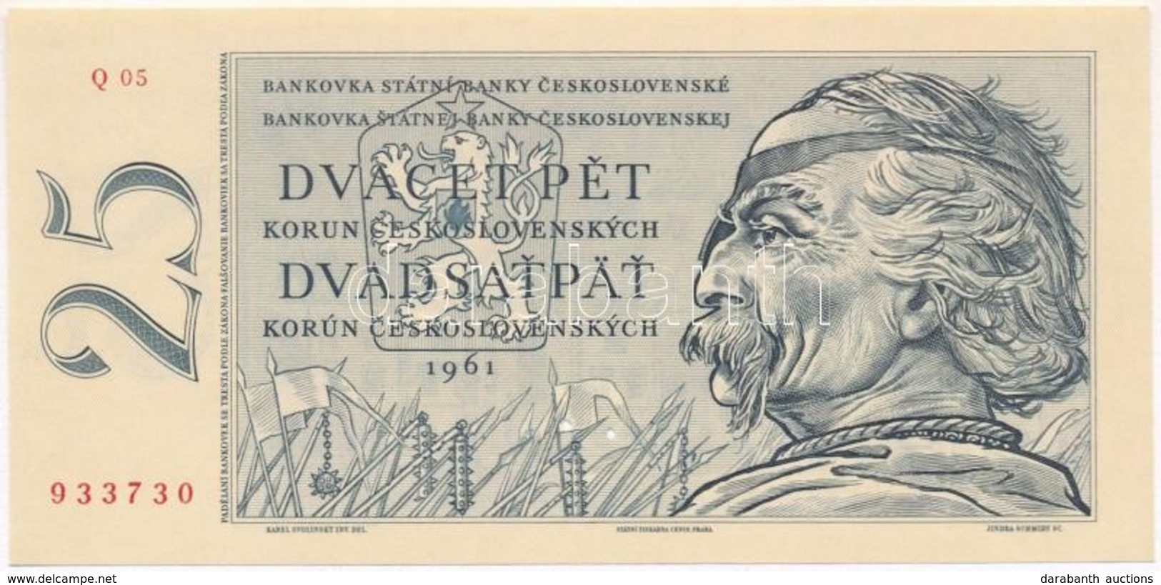 Csehszlovákia 1961 (1962). 25K 'Q' Sorozatjel, Három Lyukkal Perforált Minta T:I
Czechoslovakia 1961 (1962). 25 Korun 'Q - Non Classificati