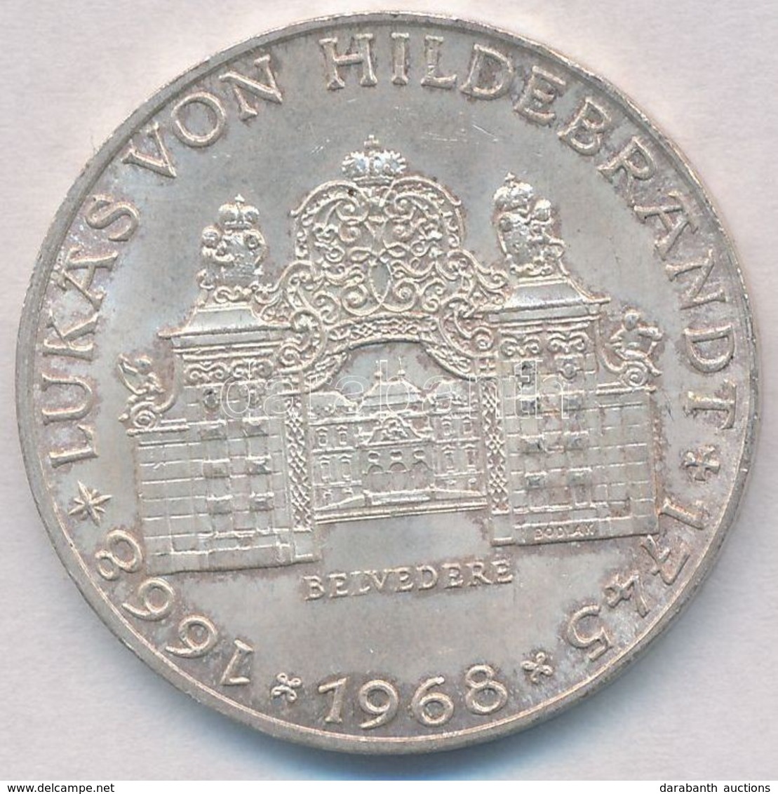 Ausztria 1968. 25Sch Ag '300 éve Született Von Hildebrandt' T:1- Patina
Austria 1968. 25 Schilling Ag '300th Anniversary - Unclassified