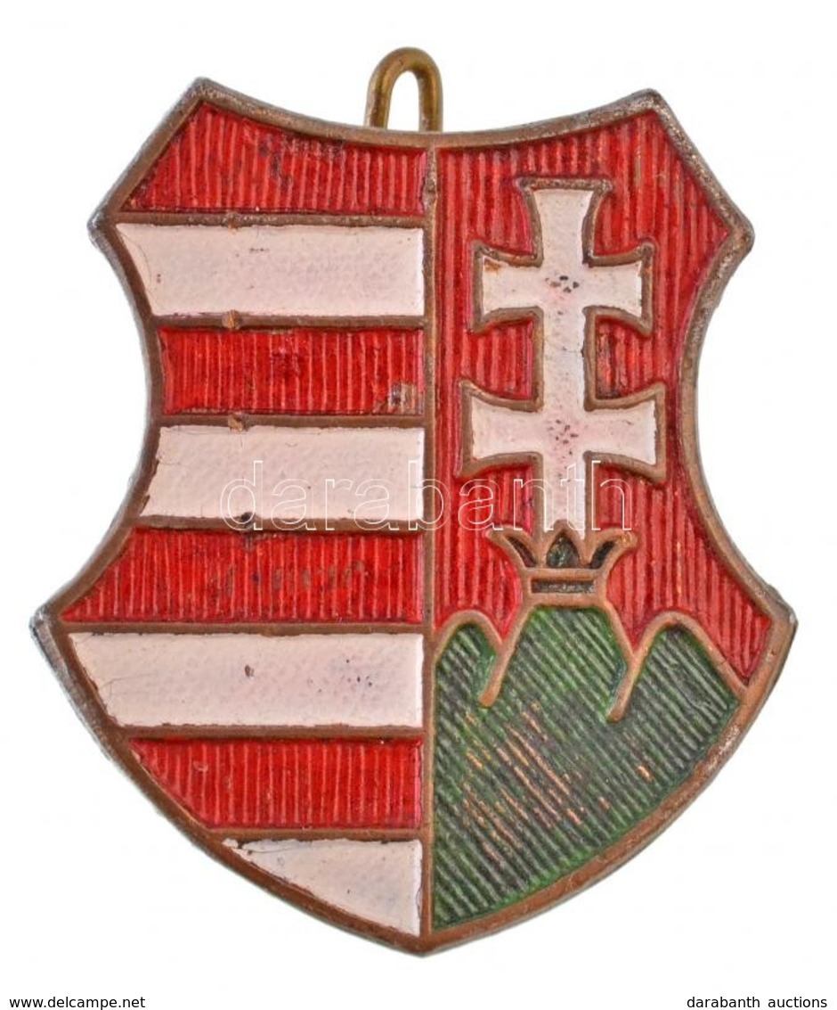 ~1940. Kossuth-címeres Festett Fém Jelvény (26x29mm) T:2 - Non Classés