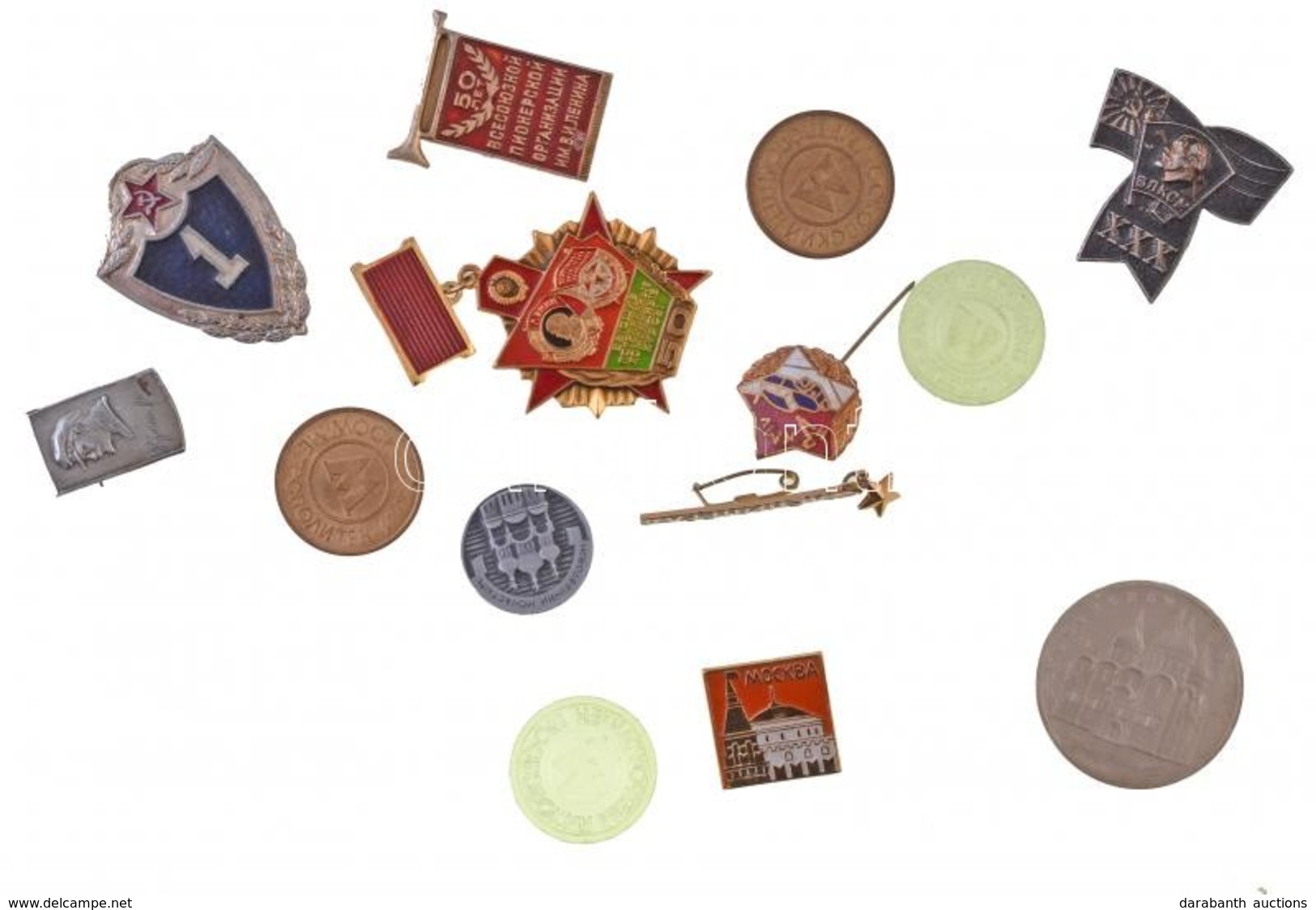 Szovjetunió 14db-os Vegyes Jelvény, Kit?z?, Zseton és Emlékérem Tétel T:2
Soviet Union 14pcs Of Various Badges, Pins, Je - Unclassified