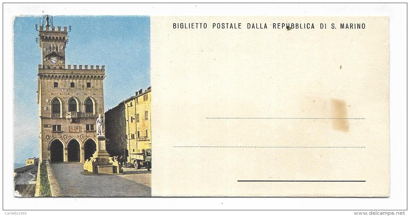 BIGLIETTO POSTALE DALLA REPUBBLICA DI S.MARINO - CM.16X7,5 - San Marino