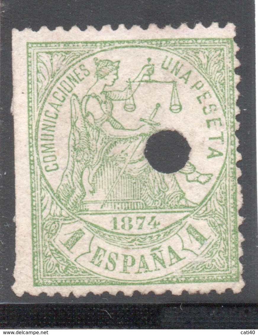 ESPANA SPAGNA COMUNICACIONES  UNA PESETA - Used Stamps