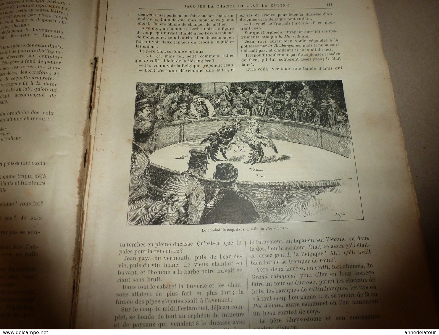 1890 Le Petit Français Illustré : Combat De Coqs; Les Courses De Taureaux En Espagne;Combat Araignée Contre Poisson ;etc - 1850 - 1899