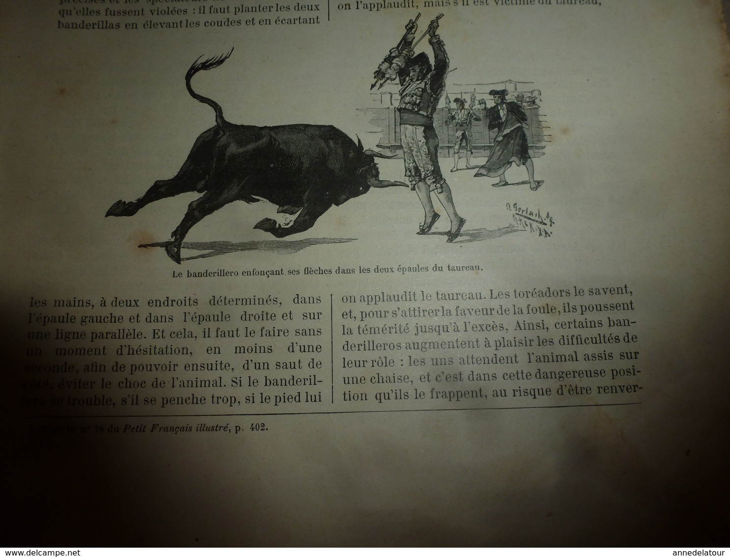 1890 Le Petit Français Illustré : Combat De Coqs; Les Courses De Taureaux En Espagne;Combat Araignée Contre Poisson ;etc - 1850 - 1899