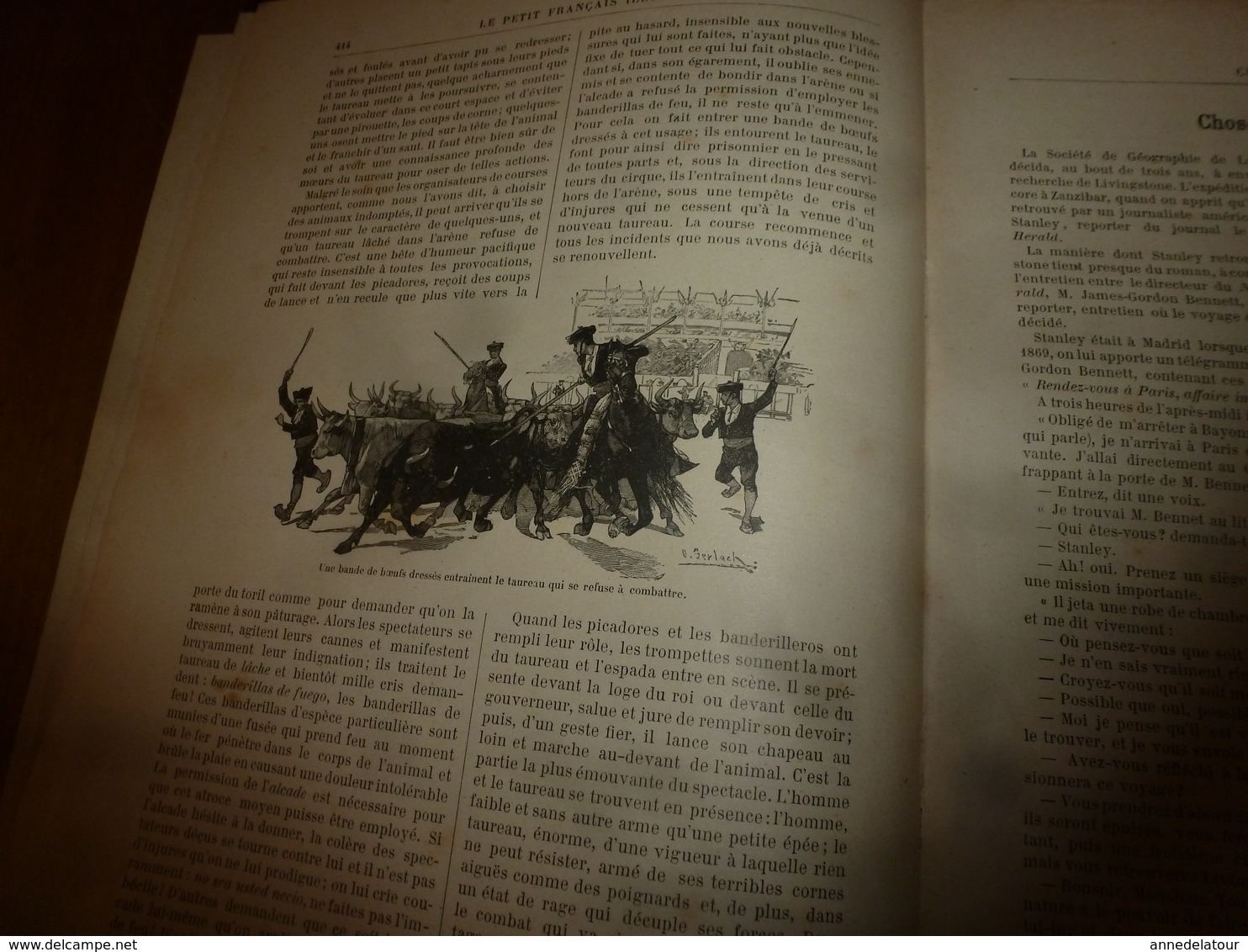 1890 Le Petit Français Illustré : Combat De Coqs; Les Courses De Taureaux En Espagne;Combat Araignée Contre Poisson ;etc - 1850 - 1899