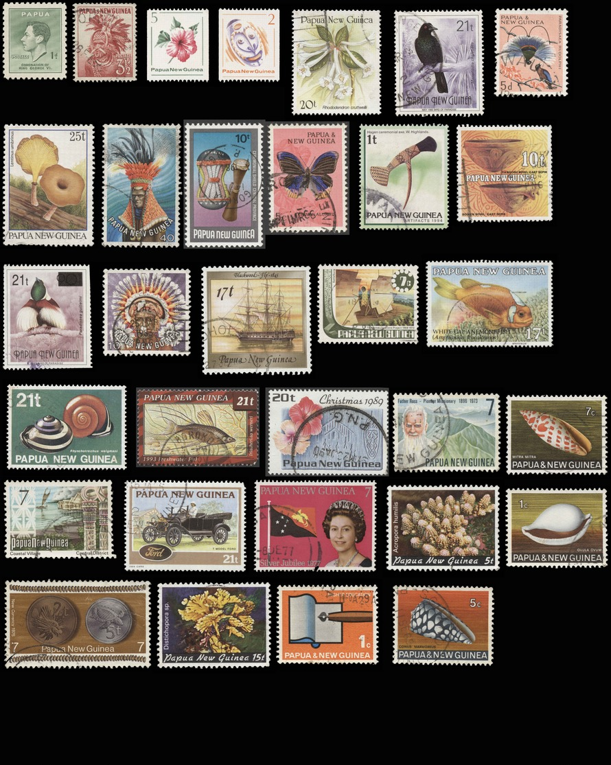 Papua New Guinea Mini Collection Of 32 Stamps - Papoea-Nieuw-Guinea