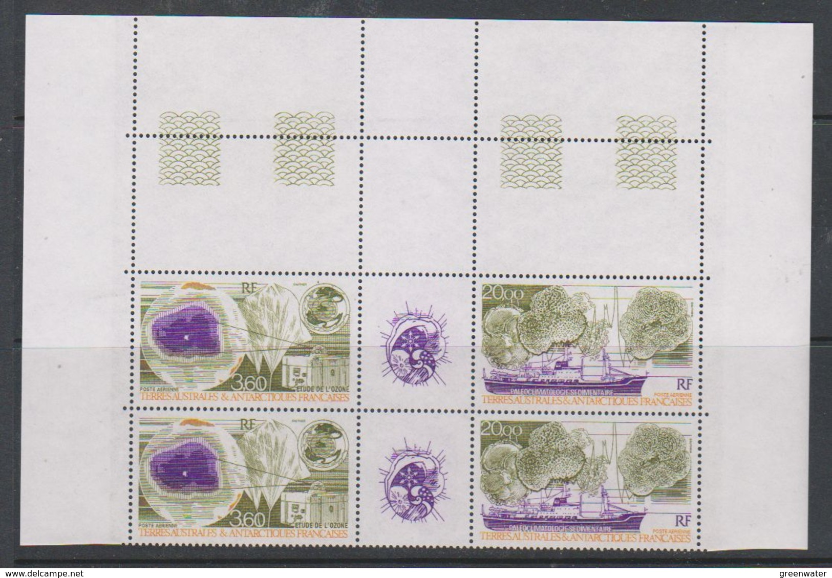 TAAF 1991 Paleoclimatologie Sedimentaire 2v + Label 2x (top Margin)  ** Mnh (39674) - Ongebruikt