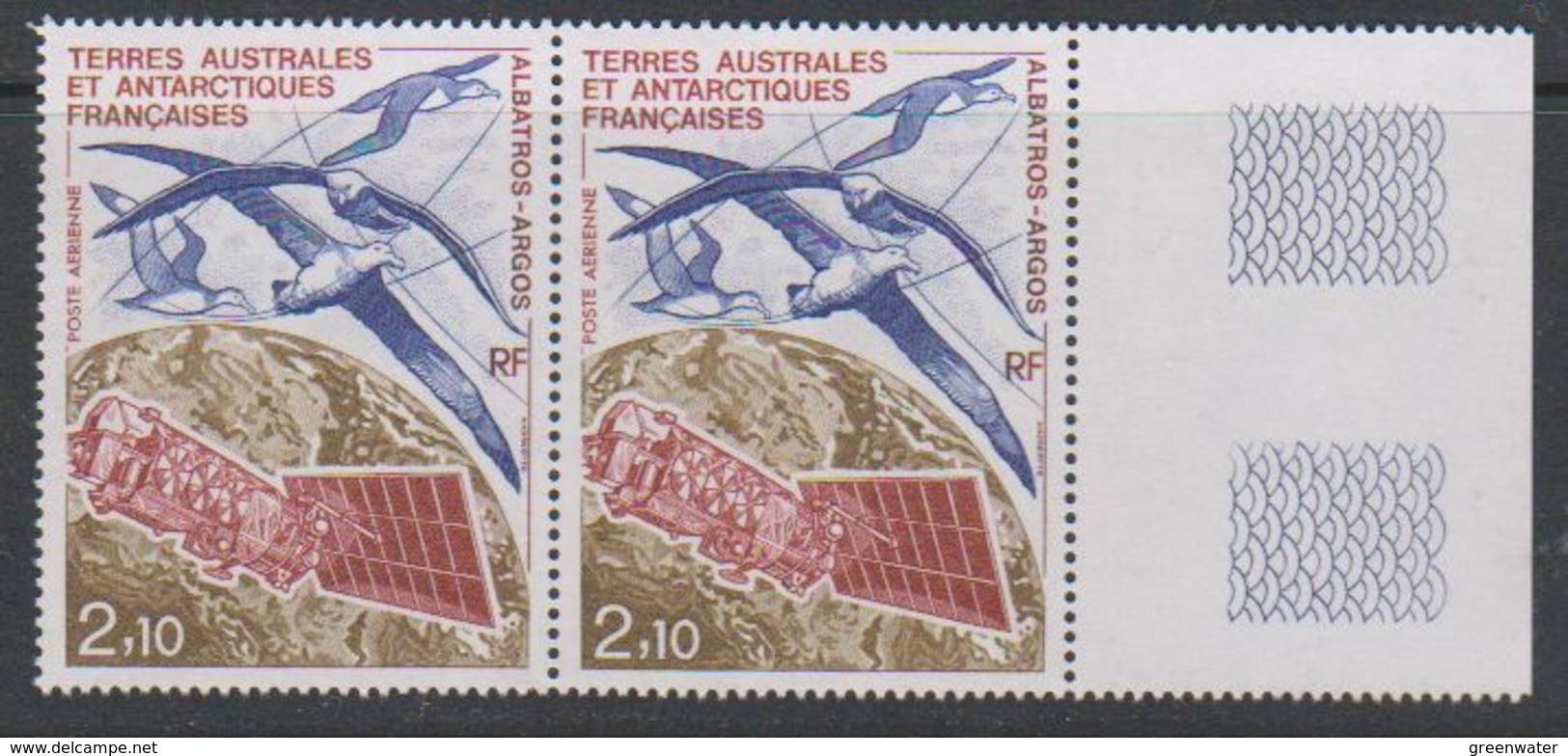 TAAF 1991 Albatros - Argos 1v (pair, Margin) ** Mnh (39675) - Ongebruikt