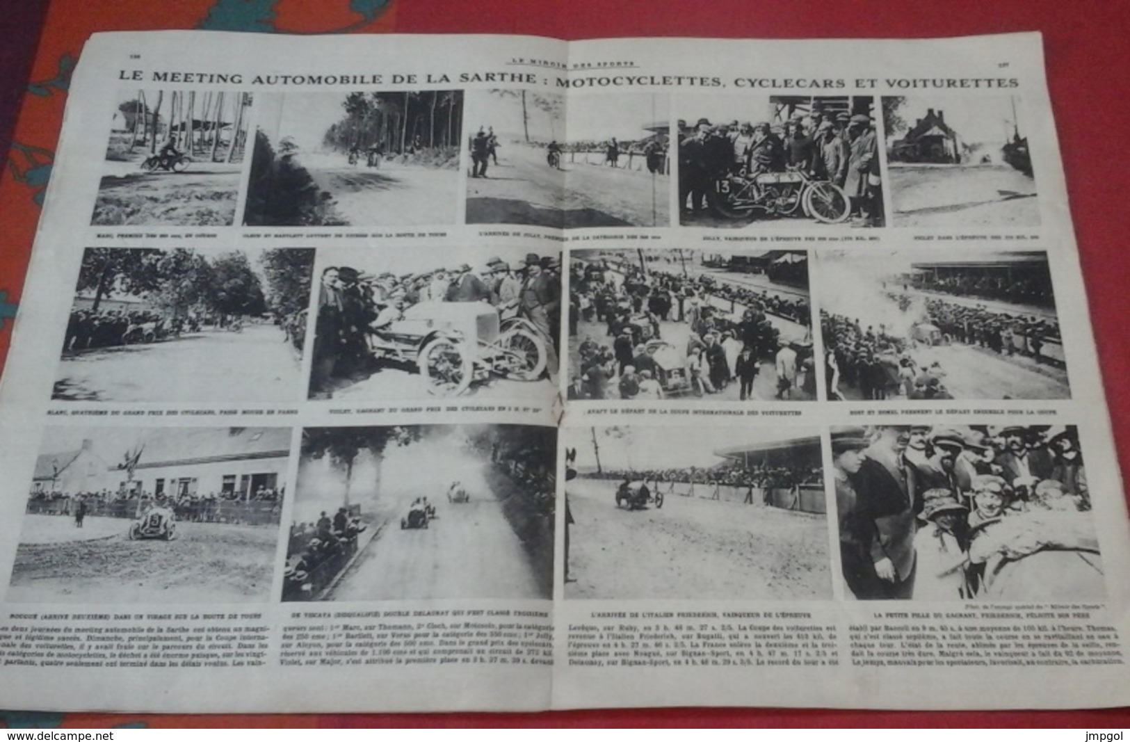 Miroir Des Sports N°9 2 Septembre 1920 Jeux Olympiques Anvers,Meeting Automobile Sarthe Friederich Bugatti, Lenglen - Sport