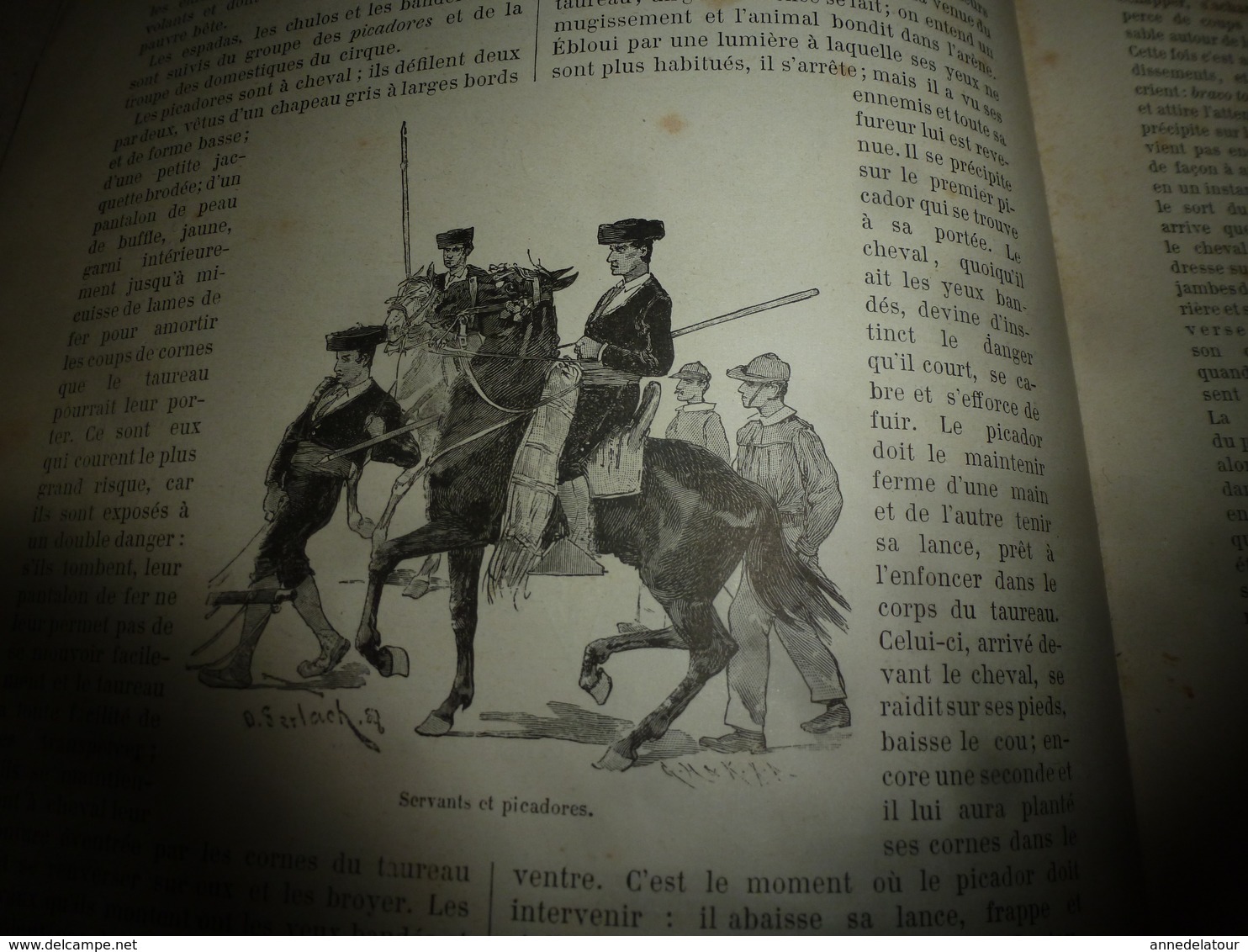 1890 Le Petit Français illustré :Le docteur Bomba; Une course de taureaux en Espagne; Les serpents qui tettent ; etc