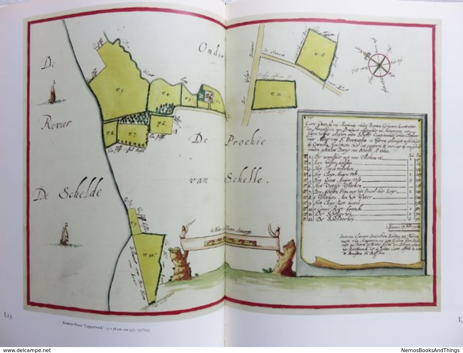 Heemkunde: Kaartboek van de Sint-Bernardsabdij Hemiksem 1666 - 1671  (cartografie- sint-bernardusabdij - bornem )