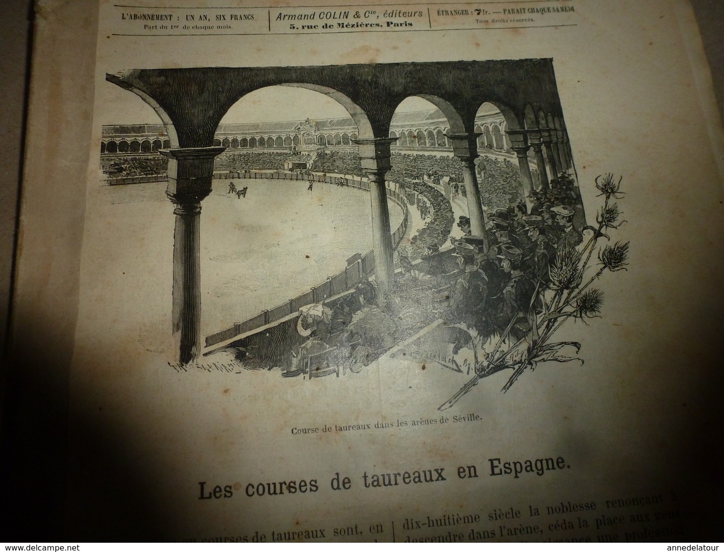 1890 Le Petit Français Illustré : Les Courses De Taureaux En Espagne  ; Le Noir Faux-prophète En Bande Dessinée;  Etc - 1850 - 1899