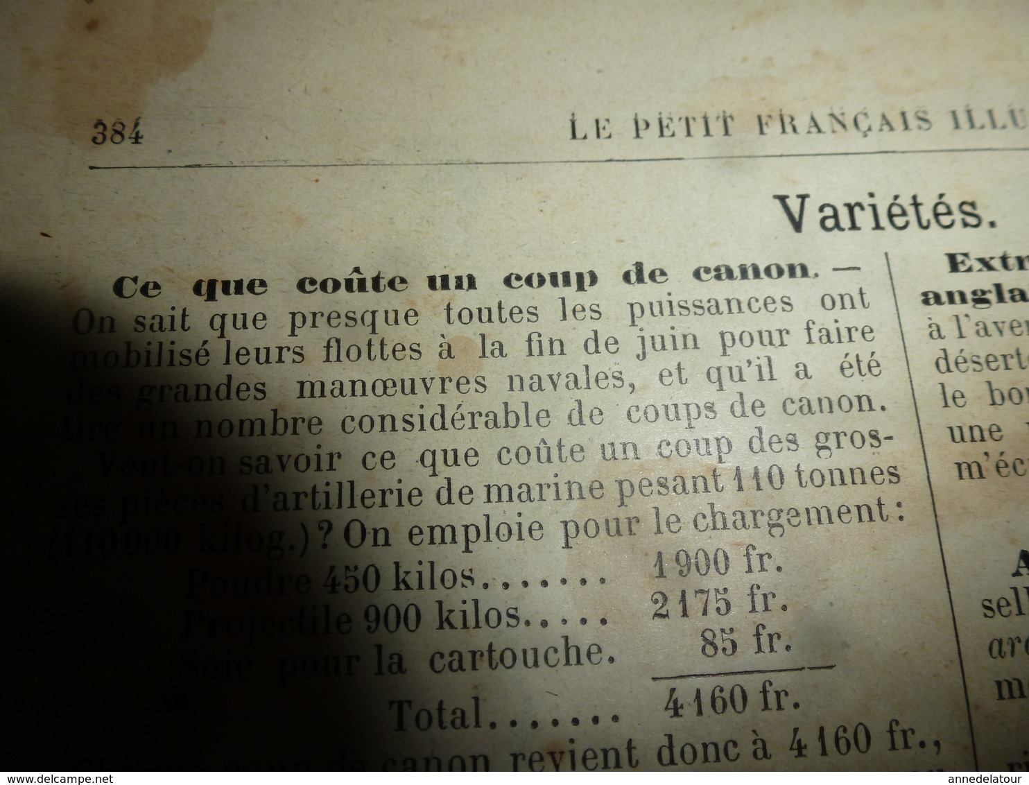 1890 Le Petit Français illustré : Les courses de taureaux en Espagne  ; Le noir faux-prophète en Bande dessinée;  etc