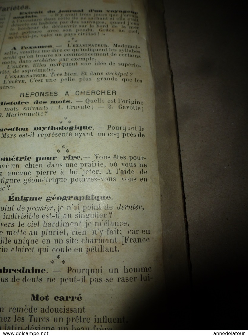 1890 Le Petit Français illustré : Les courses de taureaux en Espagne  ; Le noir faux-prophète en Bande dessinée;  etc