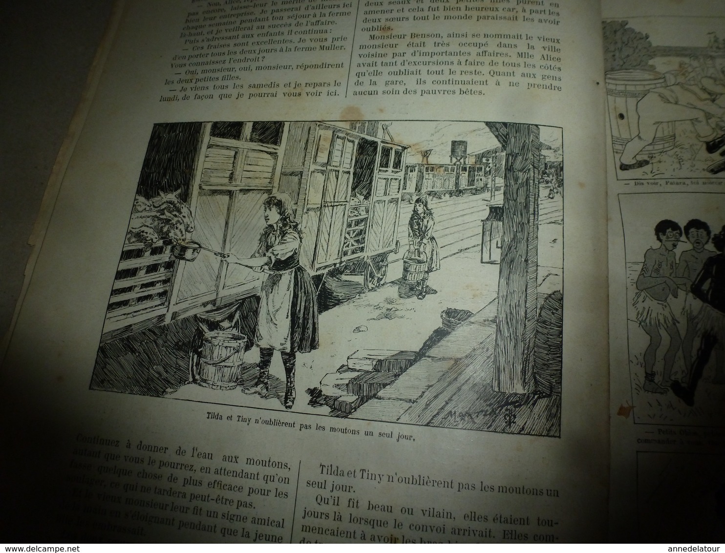 1890 Le Petit Français illustré : Les courses de taureaux en Espagne  ; Le noir faux-prophète en Bande dessinée;  etc