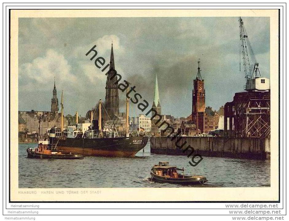 Hamburg - Hafen - Türme Der Stadt - Foto-AK Grossformat - Altona