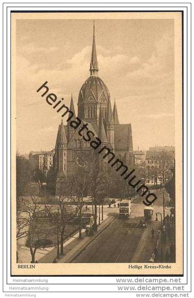 Berlin-Kreuzberg - Zossener Str. Ecke Blücherstrasse - Heilige Kreuz-Kirche - AK 30er Jahre - Kreuzberg
