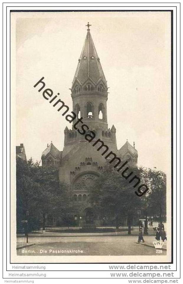 Berlin-Kreuzberg - Marheinekeplatz Ecke Schleiermannstrasse - Passionskirche - Foto-AK - Kreuzberg