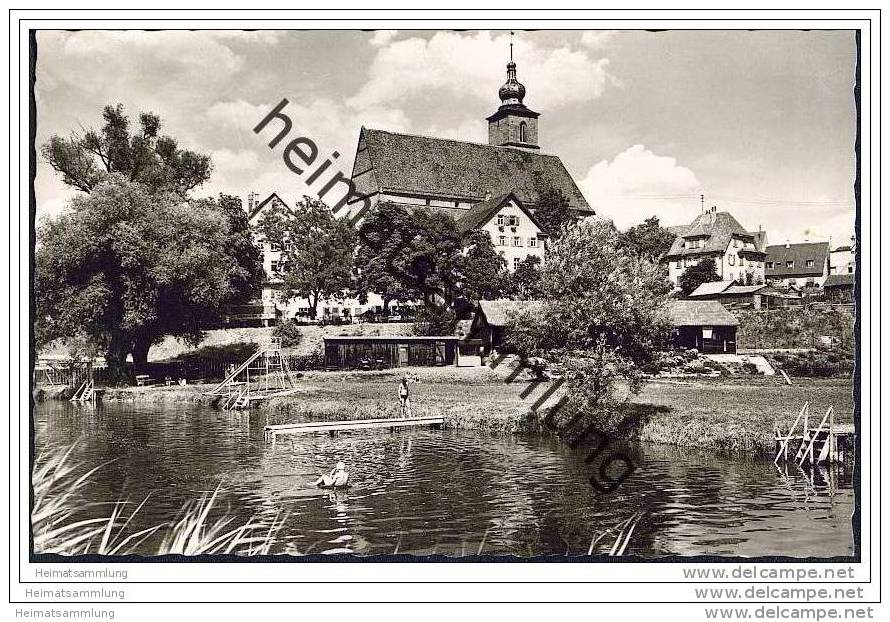 Crailsheim - Schwimmbad - Foto-AK - Crailsheim