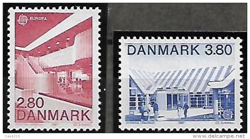 Danmark Danemark Denmark 1987 Europa Architecture Moderne, 2 Val Mnh - 1987