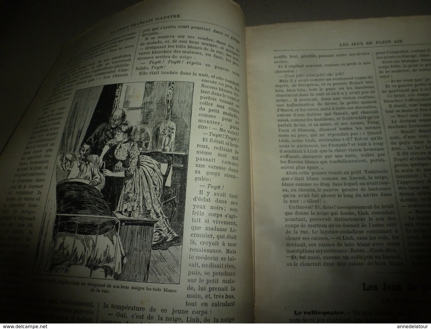 1890 Le Petit Français illustré :Adélaïde (South-Australia); Port-Saïd; Jeu du Rallie-Papier ;La mine de hardinghen;etc