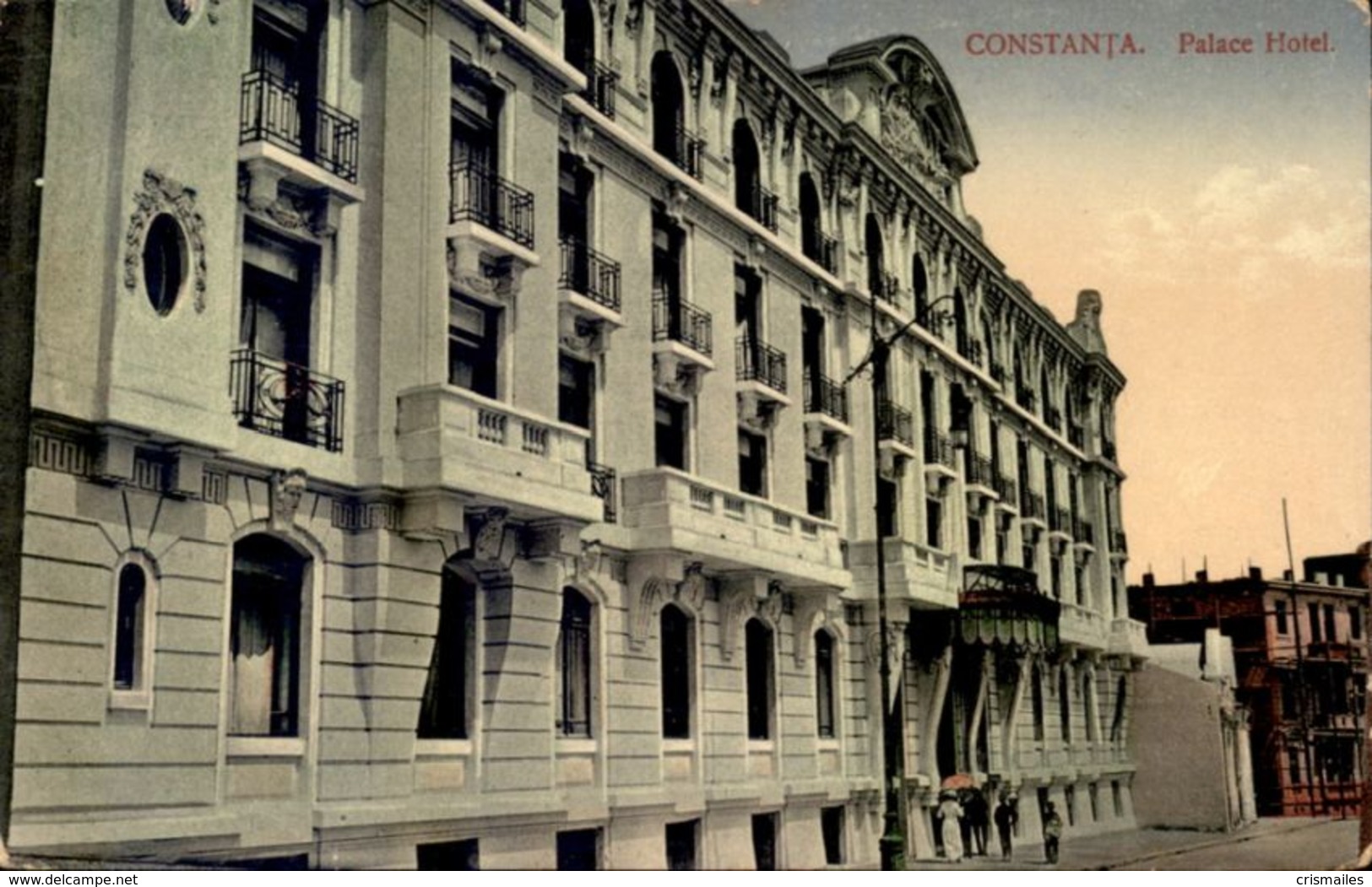 CONSTANTA 1916 Hotel PALACE, Cu 2 Timbre Bucuresti, Raritate Familiei OPPLER - Rumänien