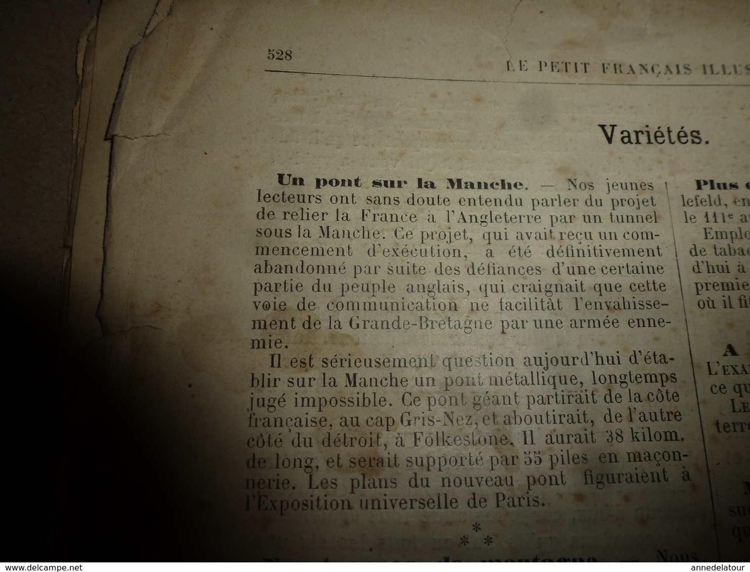 1890 Le Petit Français illustré :Centenaire-Chrisanthème;Tunnel sous la Manche;2e Régiment d'Artillerie de Montagne;etc