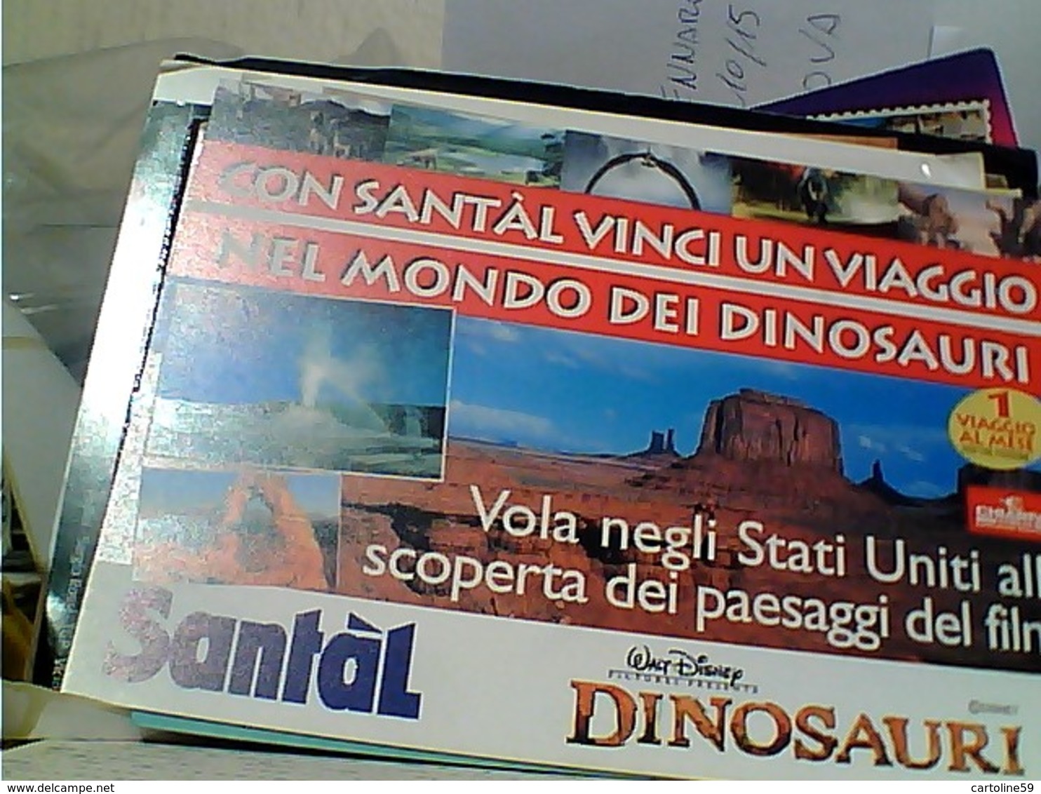 CON SANTAL VINCI VIAGGIO IN AMERICA WALT DISNEY MONDO DEI DINOSAURI N2001 GU2695 - Altri & Non Classificati