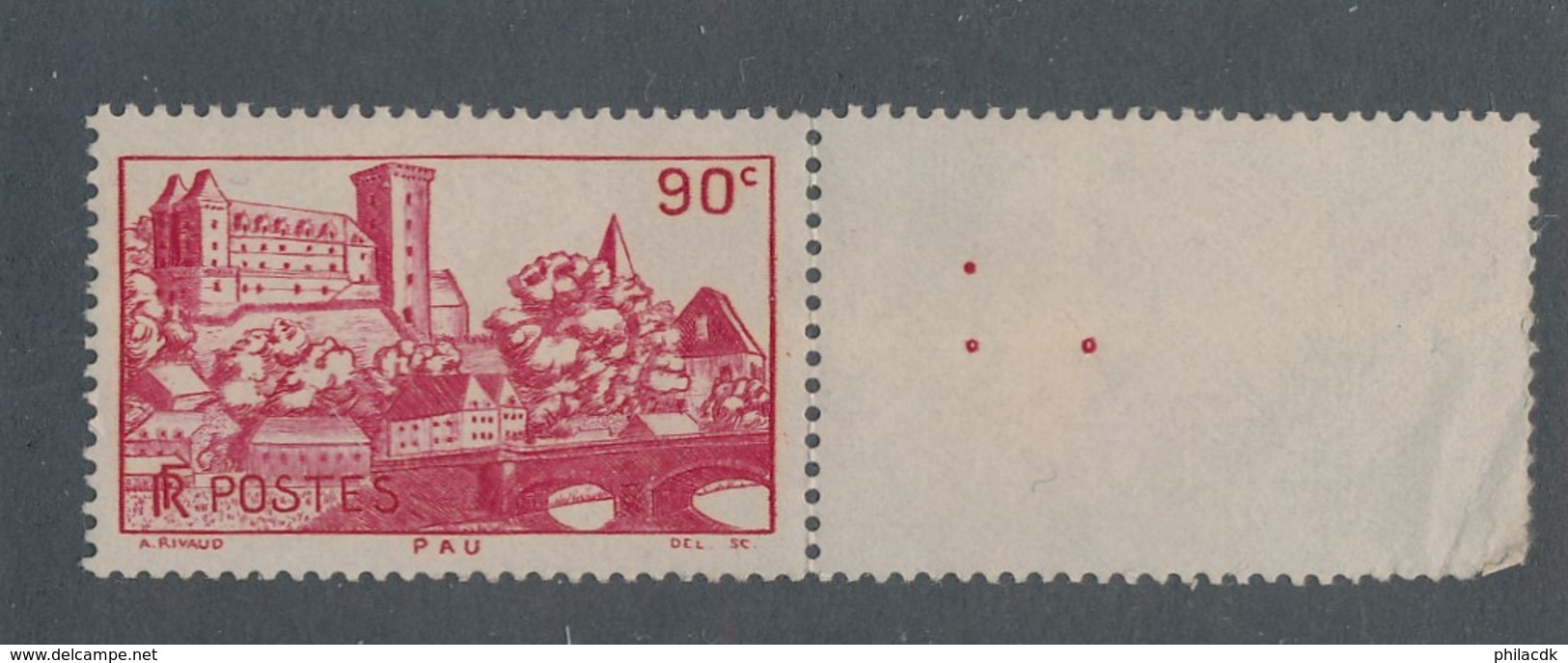 FRANCE - N°YT 449 NEUF** SANS CHARNIERE AVEC BORD DE FEUILLE - COTE YT : 1.70€ - 1939 - Unused Stamps