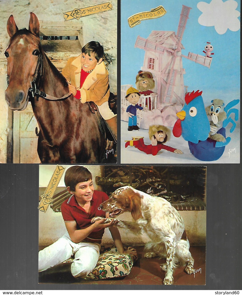 Cpm Lot De 5 Cartes Saint-nicolas Série Tv , Maison De Toutou, Lucky-luke, Poucetofs , Sébastien Marie-morgane Ortf - Saint-Nicolas