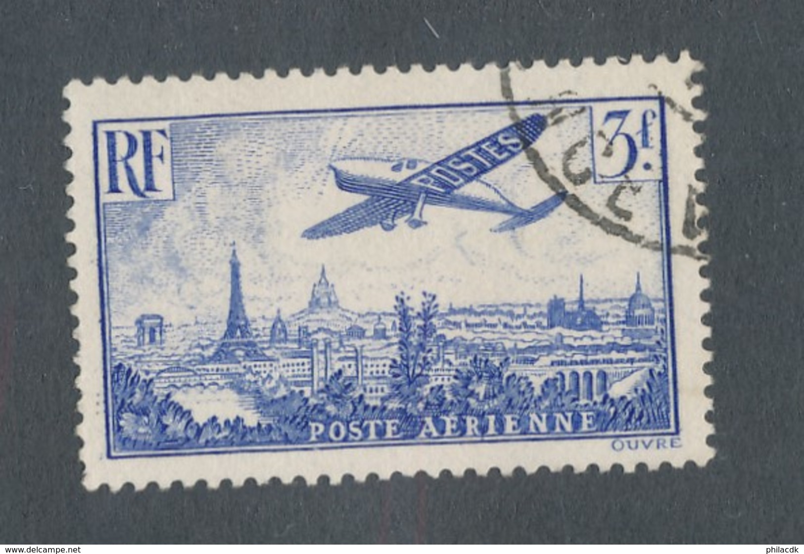 FRANCE - POSTE AERIENNE N°YT 12 OBLITERE - COTE YT : 2.30€ - 1936 - 1927-1959 Oblitérés