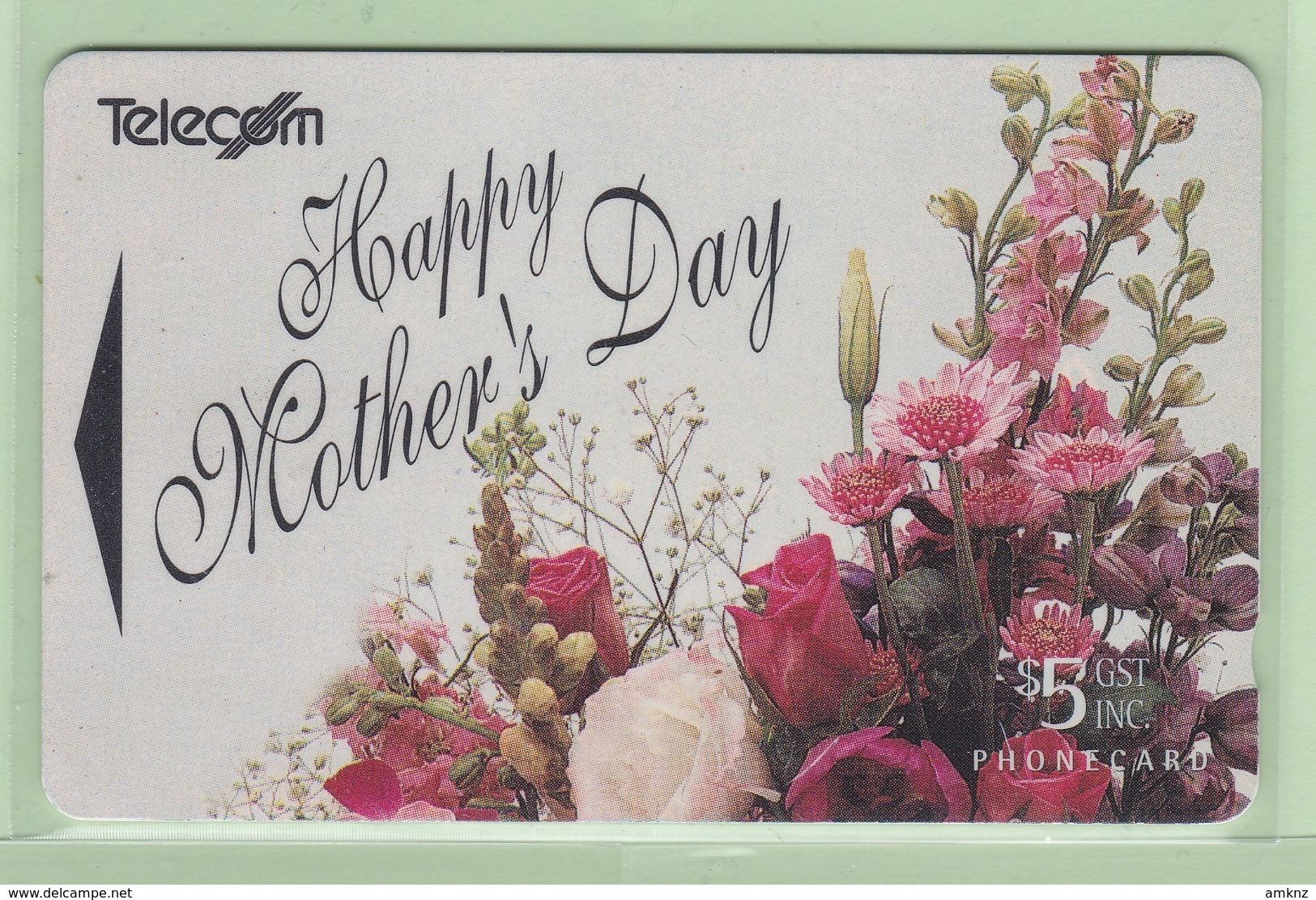 New Zealand - Gift Cards - 1994 Mother's Day - $5 Flowers - NZ-G-2 - VFU - New Zealand