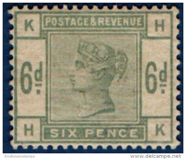 Great Britain 1883 6d Green Unused (MH) - Nuevos