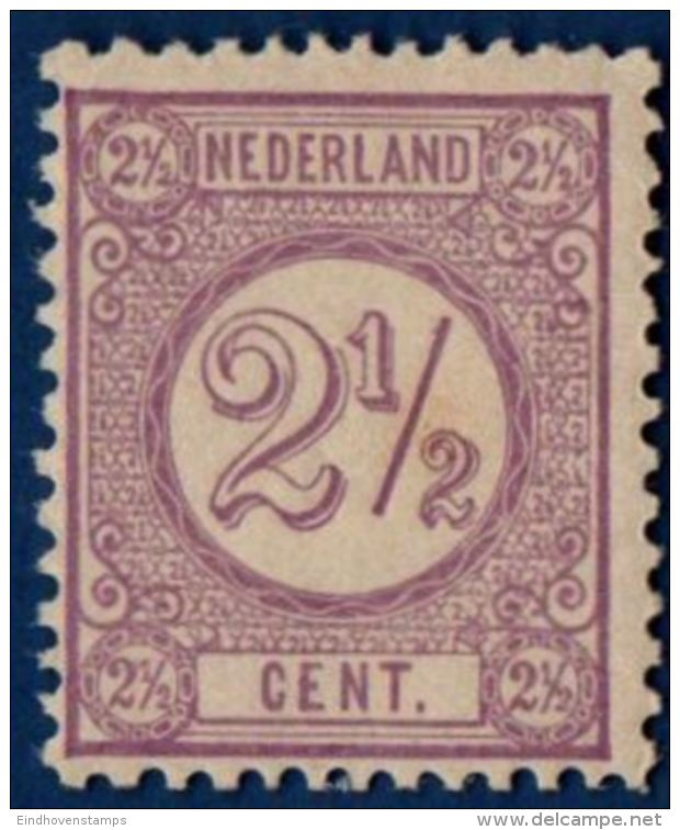 Nederland 1876 2&frac12; Ct Lilaa Perf 12&frac12; MH (miinor Hinge Remains) - Nuevos