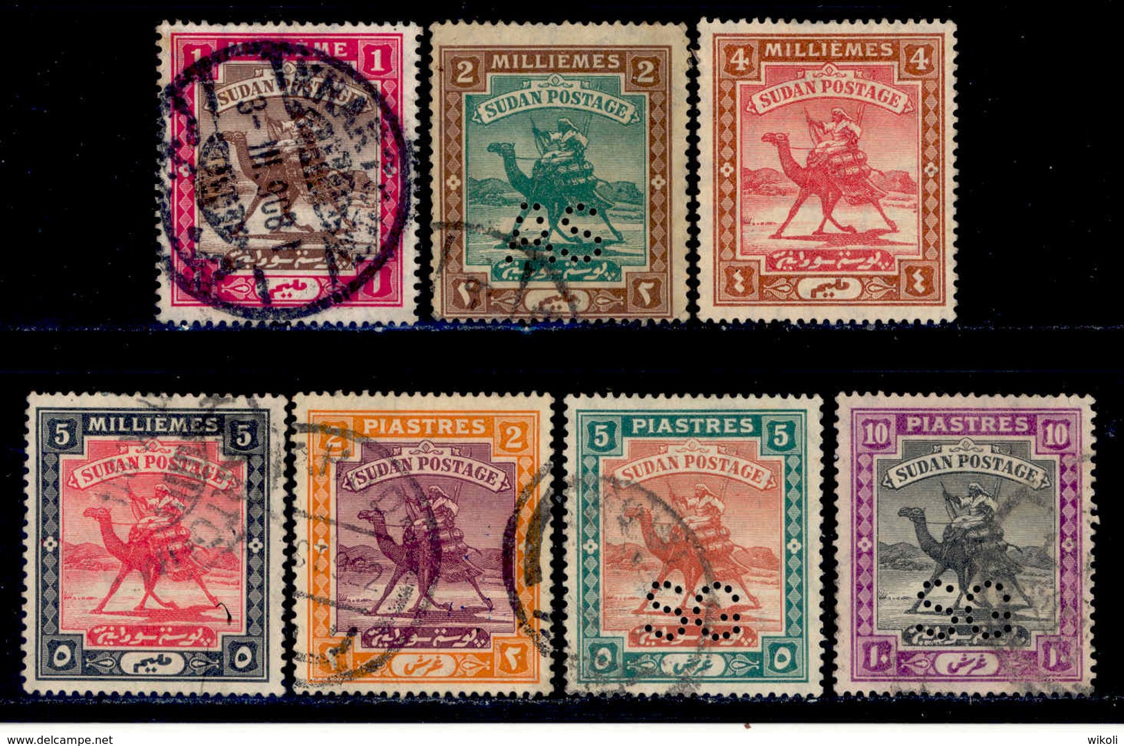 ! ! Sudan - 1902 Stamps (Part Of Set) - Scott 17, 18, 20 To 27  - Used (AA003) - Sudan (...-1951)