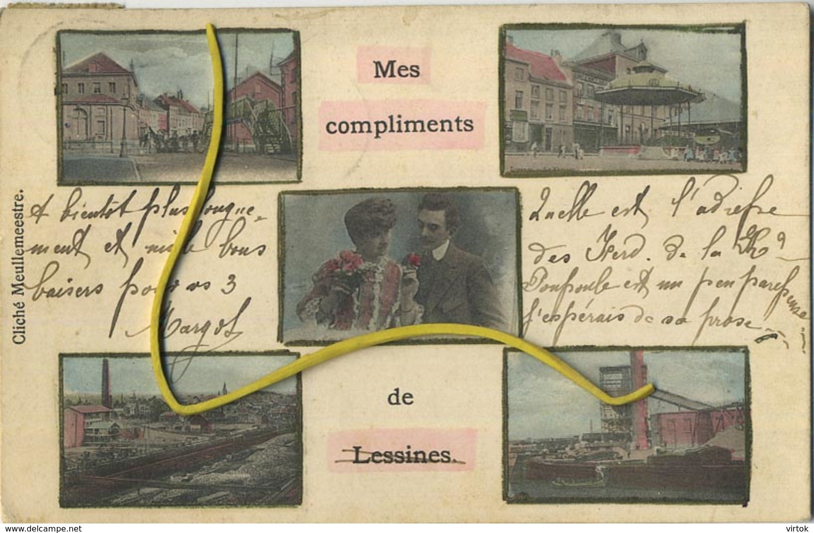 Lessines : Mes Compliments ( Ecrit Avec Timbre )  Carte Marcovici - Lessines