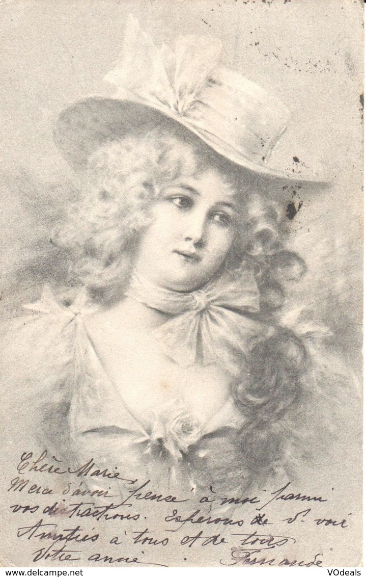 Thèmes - Illustrateurs - Portrait Femme - Chapeau - Année 1901 - M. M. Vienne - 1900-1949