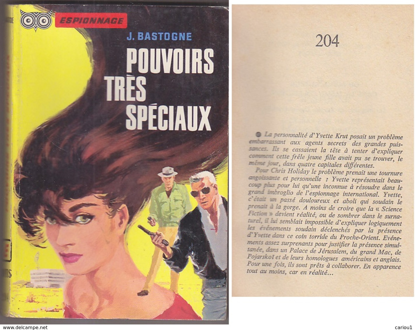 C1 Jacques BASTOGNE Pouvoirs Tres Speciaux 1961 EPUISE Parras LA CHOUETTE - Ditis - La Chouette