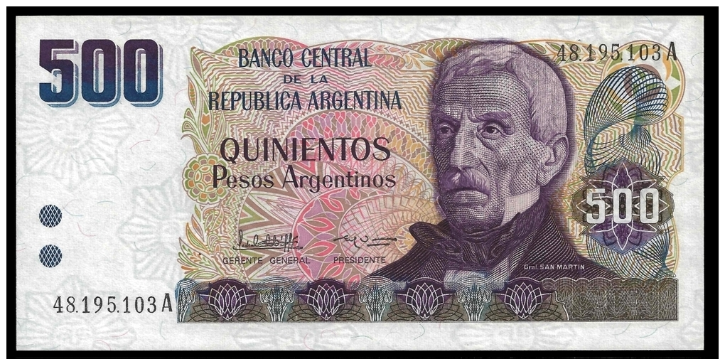 Argentina 500 PESOS ND (1983-85) P 316 UNC [Argentijnse Argentine ) - Argentine