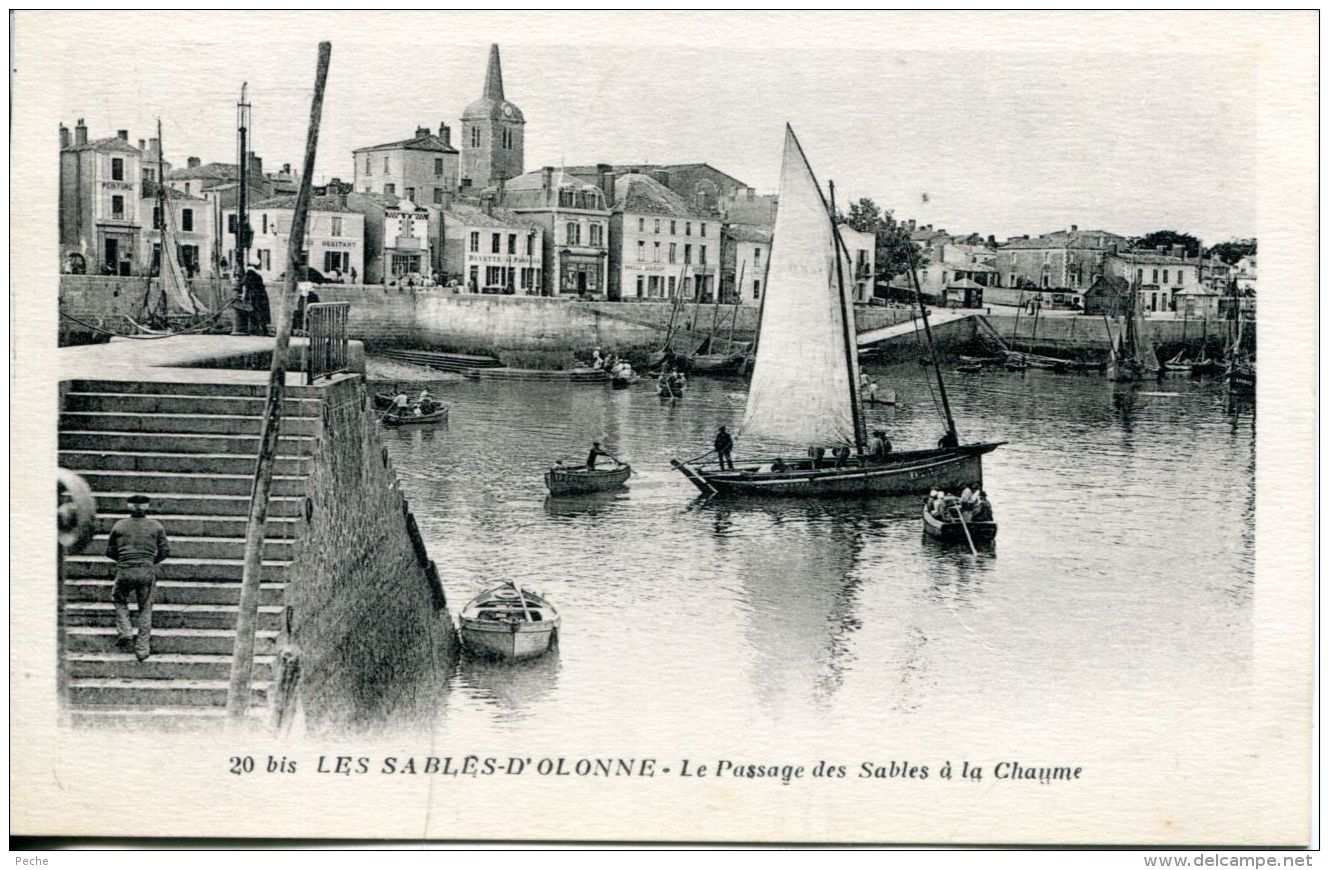 N°63905 -cpa Les Sables D'Olonne -le Passage Des Dables à La Chaume- - Sables D'Olonne