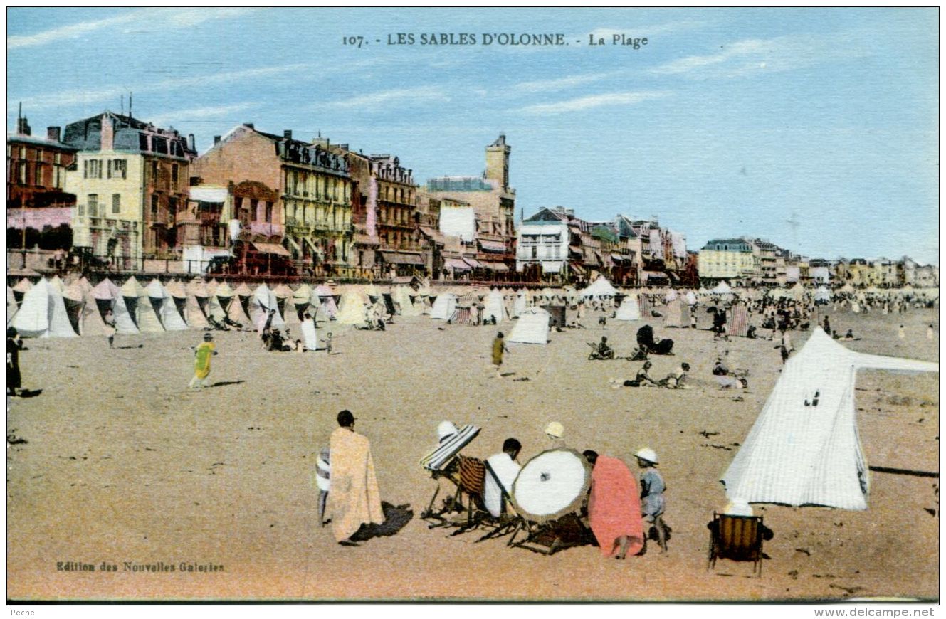 N°63911 -cpa Les Sables D'Olonne -la Plage- - Sables D'Olonne