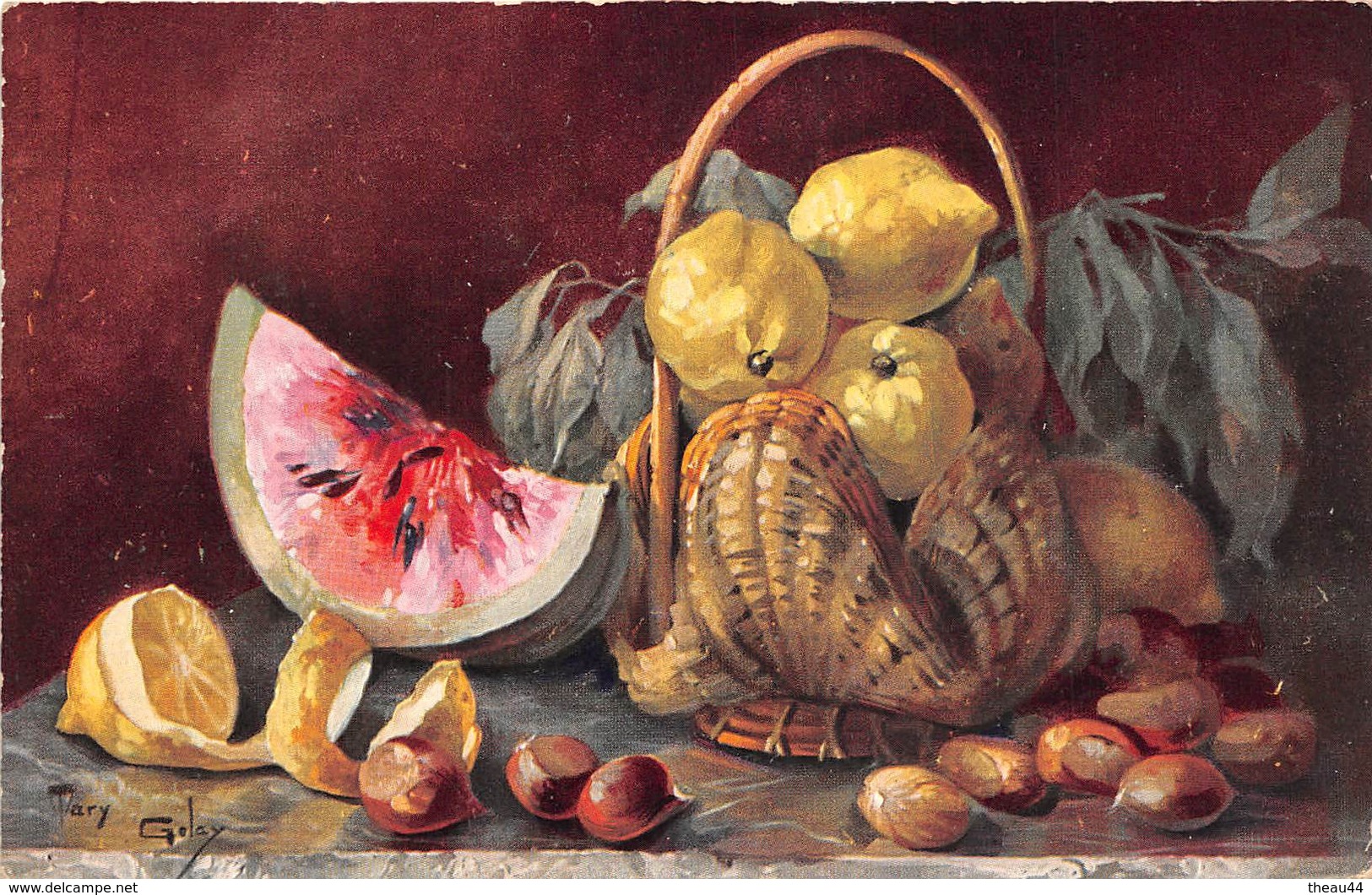 ¤¤   -   Fruits  -  Pastèque, Citrons, Noisettes, Amendes   -  Illustrateur " Tary GOLAY "   -   ¤¤ - Autres & Non Classés